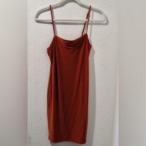 Body con rust orange dress